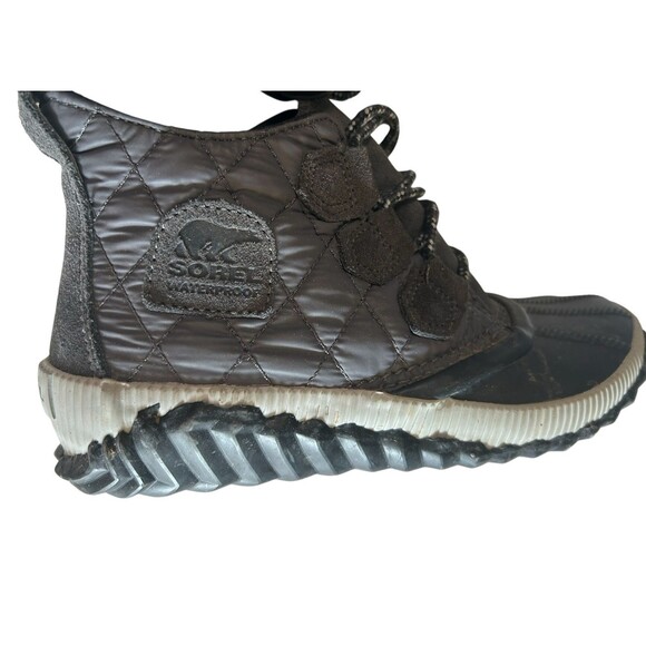 Sorel Out N About Womens Boots 6.5 Gray Quilted Duck Waterproof Ankle Booties - Picture 9 of 11